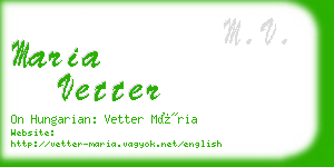 maria vetter business card